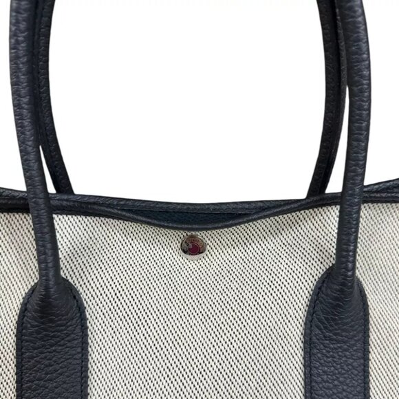 HERMES Handbag leather canvas Garden party PM used - Picture 3 of 8